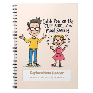 Personalisiert 70er Slang Themed Notebook Notizblock