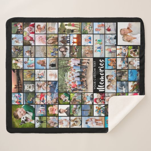 Personalisiert 74 Fotomaterial bearbeitbare Farbe Sherpadecke (Vorderseite (Horizontal))