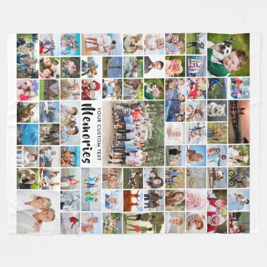 Personalisiert 74 Fotomaterial bearbeitbare Farbfl Fleecedecke (Vorderseite (Horizontal))