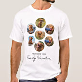 Personalisiert 7 Foto Collage Familienurlaub T-Shirt