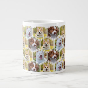 Personalisiert 7 Foto Collage Hexagon Kaffee Tasse