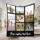 Personalisiert 7 FotoCollage Fleecedecke