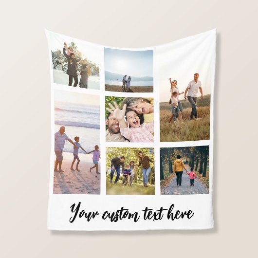 Personalisiert 7 FotoCollage Fleecedecke