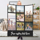 Personalisiert 7 FotoCollage Fleecedecke