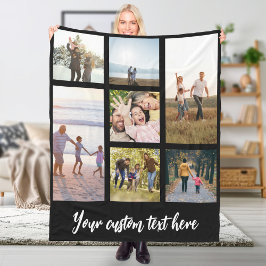 Personalisiert 7 FotoCollage Fleecedecke