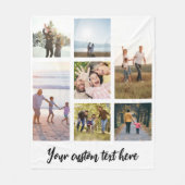 Personalisiert 7 FotoCollage Fleecedecke (Vorderseite)