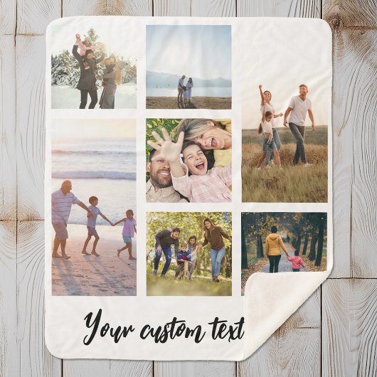 Personalisiert 7 FotoCollage Sherpadecke