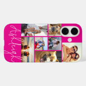 Personalisiert 7 Fotomaterial (Hot Pink) Case-Mate iPhone Hülle (Rückseite (Horizontal))
