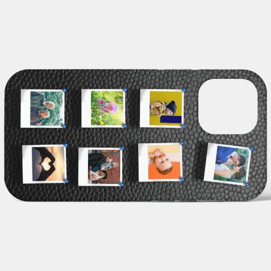 Personalisiert 7 Fotomaterial Schwarzes Leder Mode Case-Mate iPhone Hülle (Rückseite (Horizontal))