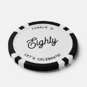 Personalisiert 80 Achtzigste Geburtstag Pokerchips (Einzeln)