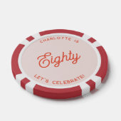 Personalisiert 80 Achtzigste Geburtstag Pokerchips (Einzeln)