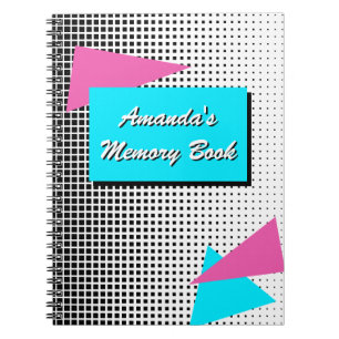 Personalisiert 80er Journal Notizblock