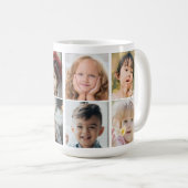 "Personalisiert 8 Foto Grid Collage White Kaffeetasse (VorderseiteRechts)