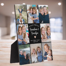 Personalisiert 8 FotoCollage Großeltern Moderne Fotoplatte