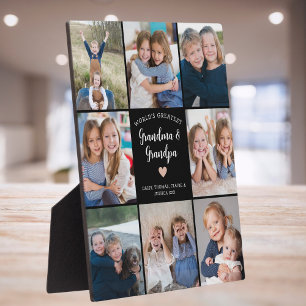 Personalisiert 8 FotoCollage Großeltern Moderne Fotoplatte