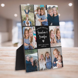 Personalisiert 8 FotoCollage Großeltern Moderne Fotoplatte