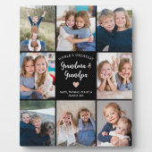 Personalisiert 8 FotoCollage Großeltern Moderne Fotoplatte (Vorderseite)