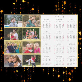Personalisiert 8 Fotosammlungsreihe 2025 Kalender Magnetkarte