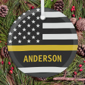 Personalisiert 911 Dispatcher Thin Gold Line USAFl Ornament Aus Glas