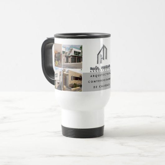 Personalisiert 9 Foto Collage Travel Mug Reisebecher (Vorderseite Links)