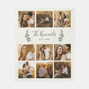 Personalisiert 9 FotoCollage Fleecedecke