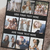 Personalisiert 9 FotoCollage Fleecedecke