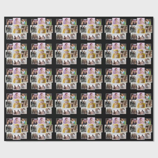 Personalisiert 9 FotoCollage Geschenkpapier (Flach)