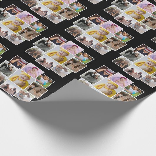 Personalisiert 9 FotoCollage Geschenkpapier (Ecke)