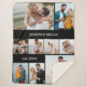 Personalisiert 9 Fotomaterial Schwarz/Weiß Sherpadecke (Vorderseite)