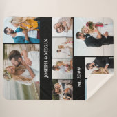 Personalisiert 9 Fotomaterial Schwarz/Weiß Sherpadecke (Vorderseite (Horizontal))