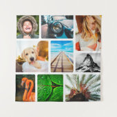 Personalisiert 9 Fotomaterial Vorlage Gerahmt weiß Wandteppich (Vorderseite)