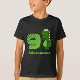Personalisiert 9. Geburtstag Dinosaurier T-Shirt