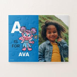 Personalisiert A ist für Abby Cadabby FOTO Puzzle