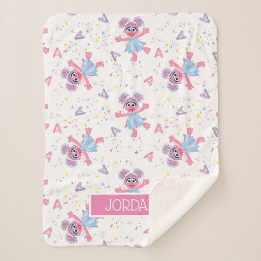 Personalisiert Abby Cadabby Sparkle Muster Sherpadecke (Vorderseite)