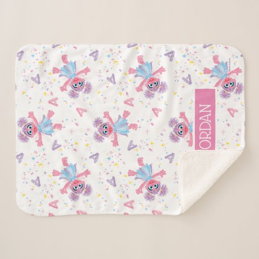 Personalisiert Abby Cadabby Sparkle Muster Sherpadecke (Vorderseite (Horizontal))