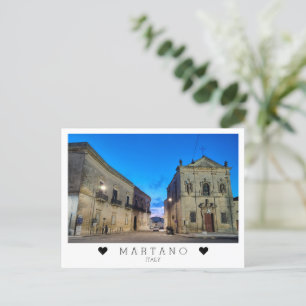 Personalisiert, Abend in Martano, Apulien, Italien Postkarte