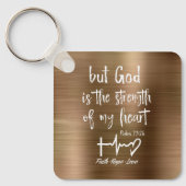 Personalisiert aber Gott Psalms Bible Verse Schlüsselanhänger (Vorderseite)