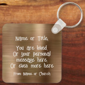 Personalisiert aber Gott Psalms Bible Verse Schlüsselanhänger (Rückseite)