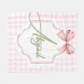 Personalisiert Abigail Baby Girl Kinderzimmer Bow& Fleecedecke (Vorderseite (Horizontal))