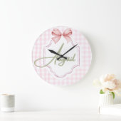 Personalisiert Abigail Baby Girl Kinderzimmer Bow& Große Wanduhr (Zuhause)