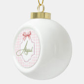 Personalisiert Abigail Baby Girl Kinderzimmer Bow& Keramik Kugel-Ornament (Rechts)