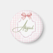 Personalisiert Abigail Baby Girl Kinderzimmer Bow& Magnet (Vorne)