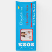 Personalisiert Abschluss Banner Foto, Name 2025 (Vertikal)