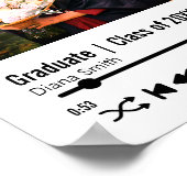 Personalisiert Abschluss Foto Song Playlist Poster (Ecke)
