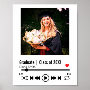 Personalisiert Abschluss Foto Song Playlist Poster