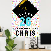 personalisiert Abschluss Glückwunsch Poster (Heimbüro)