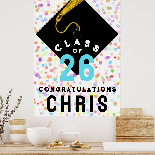 personalisiert Abschluss Glückwunsch Poster (Küche)