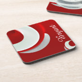 Personalisiert Abstrakt Getränkeuntersetzer (Linke Seite)