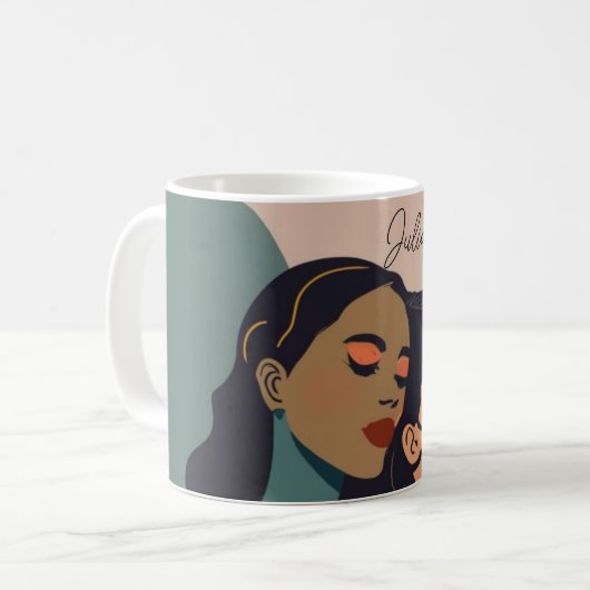 Personalisiert Abstrakt Lesbisch Kaffeetasse (Vorderseite Links)