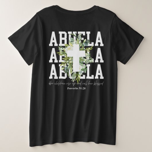 Personalisiert Abuela Selig Oma Shirt (Design Rückseite)